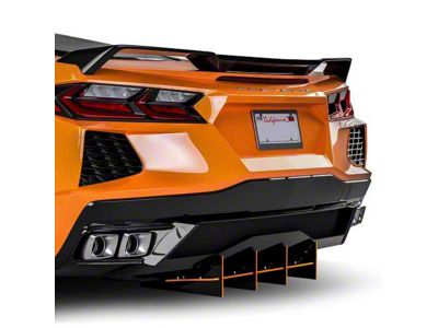 180R Rear Diffuser; Gloss Carbon Fiber (20-25 Corvette C8, Excluding Z06)