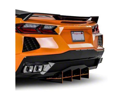 180R Rear Diffuser; Gloss Carbon Fiber (20-24 Corvette C8, Excluding Z06)