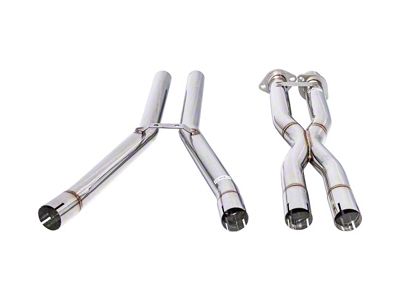 2.50-Inch Performance X-Pipe Kit; Brushed Silver (05-08 Corvette C6 Base w/ Manual Transmission)