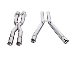 2.50-Inch Performance X-Pipe Kit; Brushed Silver (06-08 Corvette C6 Base w/ Automatic Transmission)