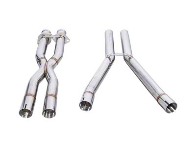 2.50-Inch Performance X-Pipe Kit; Brushed Silver (06-08 Corvette C6 Base w/ Automatic Transmission)