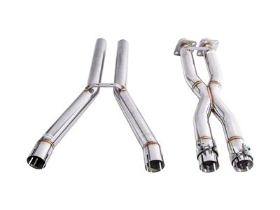 2.50-Inch Performance X-Pipe Kit; Brushed Silver (09-13 6.2L Corvette C6, Excluding ZR1)