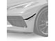 2VR Front Bumper Canards; Carbon Flash Metallic Vinyl (20-24 Corvette C8)