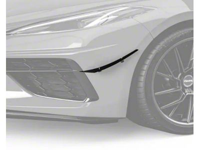2VR Front Bumper Canards; Urban Camo Vinyl (20-25 Corvette C8)