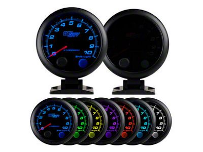 3-3/4-Inch On-Dash Tachometer Gauge; Tinted 7 Color (Universal; Some Adaptation May Be Required)