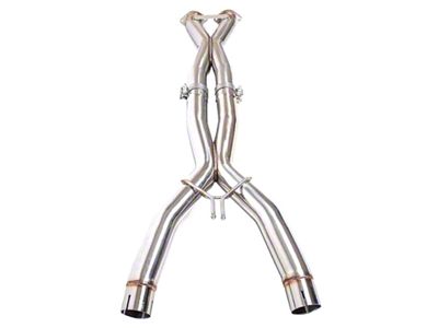 3-Inch Performance X-Pipe Kit; Brushed Silver (23-25 Corvette C8 Z06)