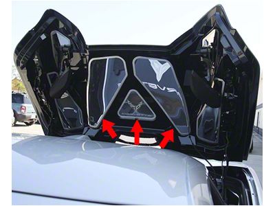 3-Piece Convertible Lid Panel with Brushed Frame and Stainless Inserts (20-25 Corvette C8 Convertible)