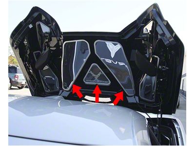 3-Piece Convertible Lid Panel with Brushed Frame and Stainless Inserts (20-24 Corvette C8 Convertible)