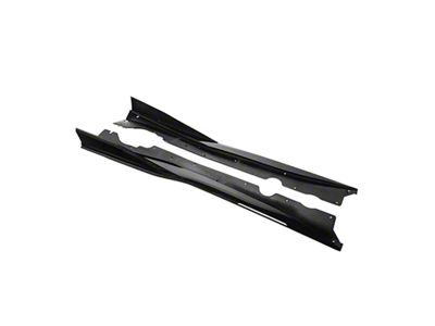 3VM Side Skirt Rocker Panels; Gloss Black (20-25 Corvette C8, Excluding Z06)