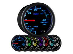 45 PSI Boost/Vacuum Gauge; Black 7 Color (Universal; Some Adaptation May Be Required)