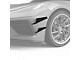 4VR + 3VR Front Bumper Canards; Gloss Carbon Fiber Vinyl (20-24 Corvette C8)