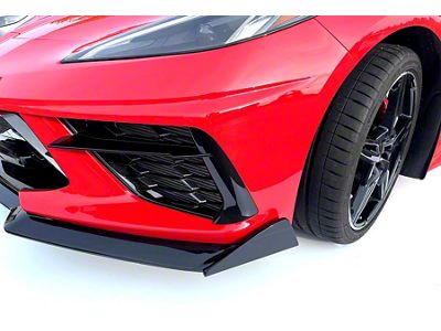 5VM Style Front Splitter with Winglets; Torch Red (20-25 Corvette C8)