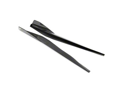 5VM Style Skid Skirts; Carbon Fiber (20-25 Corvette C8)
