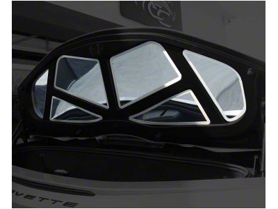 6-Piece Trunk Panel with Brushed Frame; Stainless (20-24 Corvette C8 Convertible)