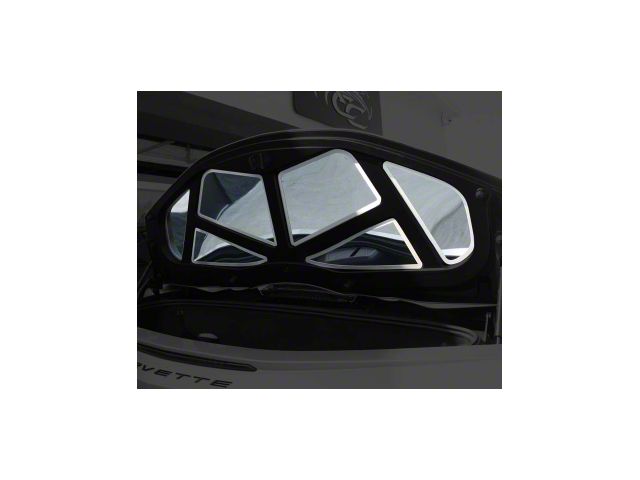 6-Piece Trunk Panel with Brushed Frame; Stainless (20-24 Corvette C8 Convertible)