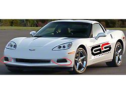 Acrylic Driving/ Fog Light Blackout Covers (05-13 Corvette C6 Base)