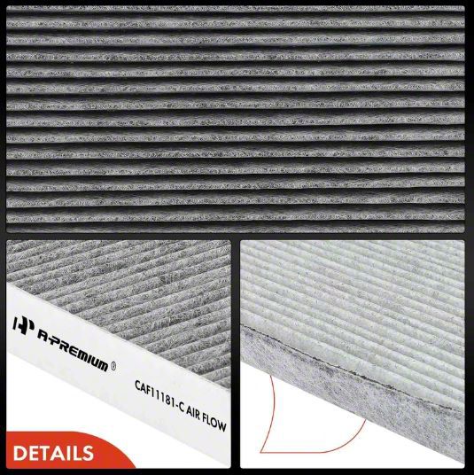 Corvette Activated Carbon Cabin Air Filter; Set of Two (05-19