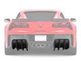 Add On Rear Bumper Diffuser; Carbon Fiber (14-19 Corvette C7)