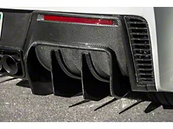 Add On Rear Bumper Diffuser; Carbon Fiber (14-19 Corvette C7)