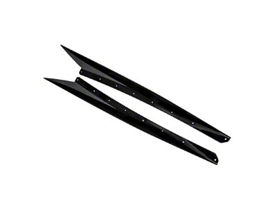 Add-On Side Skirts; Gloss Black (20-25 Corvette C8, Excluding Z06)