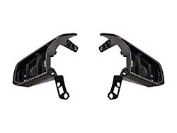 Alcantara Steering Wheel with Button Covers; Carbon Fiber with Red Stripe (20-26 Corvette C8 w/o Heated Steering Wheel)