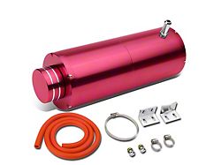 Aluminum Coolant Overflow Tank; Pink (Universal; Some Adaptation May Be Required)