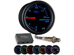 Analog Wideband E85 Air/Fuel Ratio Gauge; Black 7 Color (Universal; Some Adaptation May Be Required)