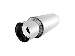 Apex N1 Style Muffler with Removable Silencer; 2.50-Inch Inlet/4-Inch Outlet (Universal; Some Adaptation May Be Required)