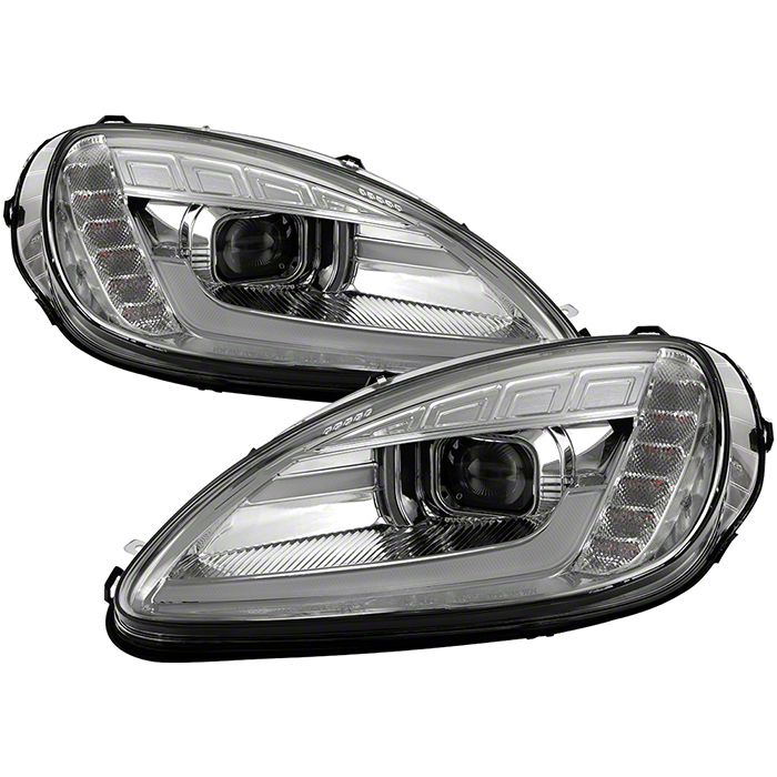Corvette APEX Series HighPower LED Module Headlights; Chrome Housing