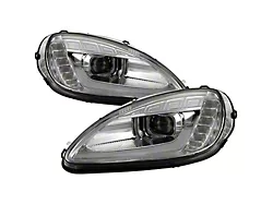 APEX Series High-Power LED Module Headlights; Chrome Housing; Clear Lens (05-13 Corvette C6)