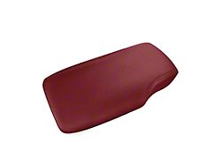 Premium Artificial Leather Center Console Lid Armrest Cover; All Red with Red Stithcing (05-13 Corvette C6)