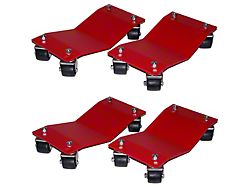 Auto Dollies; 8x16-Inch; Set of Four 