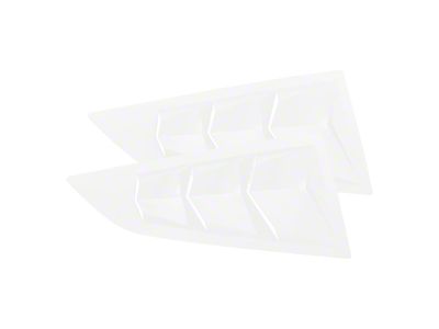 Bakkdraft Quarter Window Louvers; Arctic White (14-19 Corvette C7 Coupe)