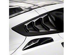 Bakkdraft Quarter Window Louvers; Black Gloss (14-19 Corvette C7 Coupe)