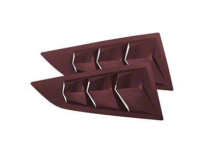 Bakkdraft Quarter Window Louvers; Black Rose (14-19 Corvette C7 Coupe)