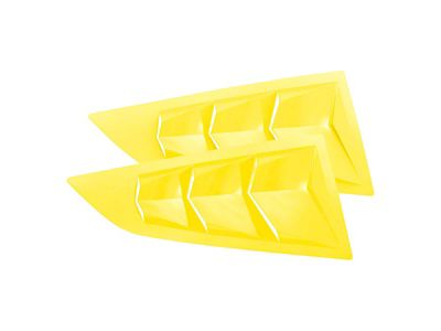 Bakkdraft Quarter Window Louvers; Corvette Racing Yellow (14-19 Corvette C7 Coupe)