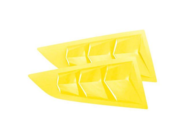 Bakkdraft Quarter Window Louvers; Corvette Racing Yellow (14-19 Corvette C7 Coupe)