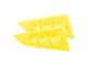 Bakkdraft Quarter Window Louvers; Corvette Racing Yellow (14-19 Corvette C7 Coupe)