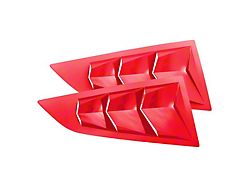 Bakkdraft Quarter Window Louvers; Crystal Red (14-19 Corvette C7 Coupe)