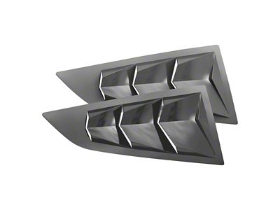 Bakkdraft Quarter Window Louvers; Cyber Gray (14-19 Corvette C7 Coupe)