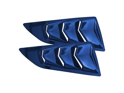 Bakkdraft Quarter Window Louvers; Elkhart Blue (14-19 Corvette C7 Coupe)