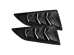 Bakkdraft Quarter Window Louvers; Unpainted Black (14-19 Corvette C7 Coupe)