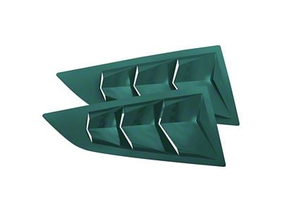 Bakkdraft Quarter Window Louvers; Lime Rock Green (14-19 Corvette C7 Coupe)