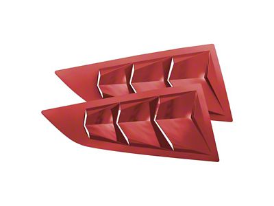 Bakkdraft Quarter Window Louvers; Long Beach Red (14-19 Corvette C7 Coupe)