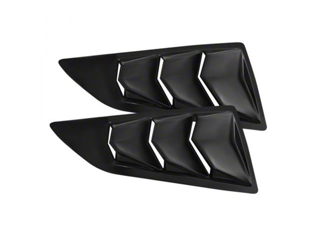 Bakkdraft Quarter Window Louvers; Matte Black (14-19 Corvette C7 Coupe)