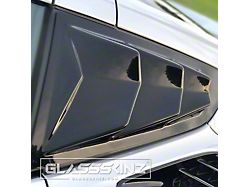 Bakkdraft Quarter Window Louvers; Shark Gray (14-19 Corvette C7 Coupe)