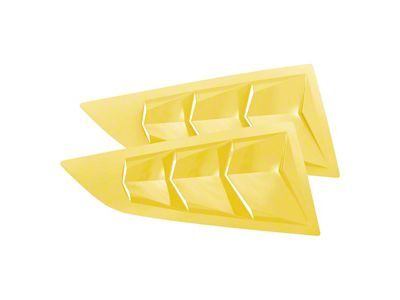 Bakkdraft Quarter Window Louvers; Velocity Yellow (14-19 Corvette C7 Coupe)