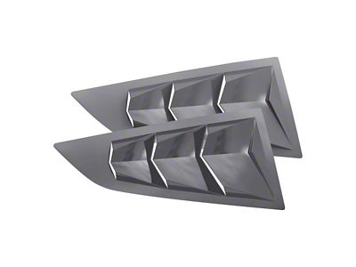 Bakkdraft Quarter Window Louvers; Watkins Glen Gray (14-19 Corvette C7 Coupe)