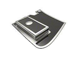 Battery and Fuse Box Cover with Brushed Trim; Real Carbon Fiber (97-04 Corvette C5)