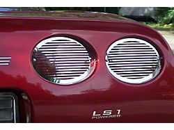 Billet Style Tail Light Grilles; Stainless Steel (97-04 Corvette C5)